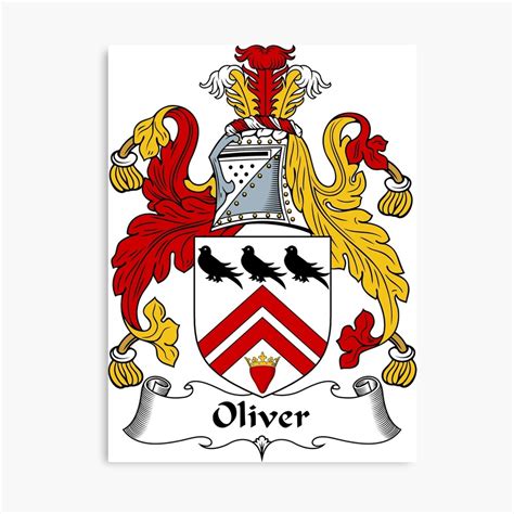 "Oliver Coat of Arms / Oliver Family Crest" Canvas Print by ScotlandForever | Redbubble