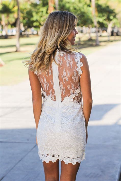 Ivory Lace Short Dress Short Dresses Saved By The Dress