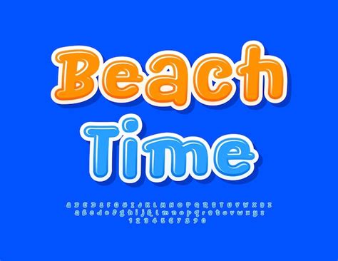 Premium Vector Vector Bright Advertisement Beach Time Playful Blue