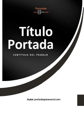 Portadas De Formales Para Worddescargar Gratis