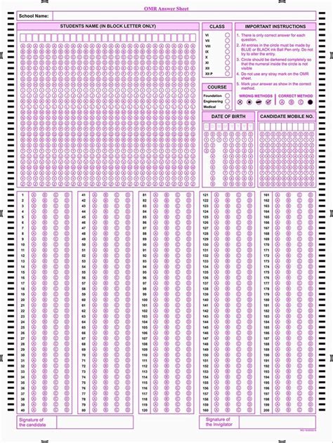 Pink Litho Code Omr Sheet For Exams At Rs Sheet In Chennai Id