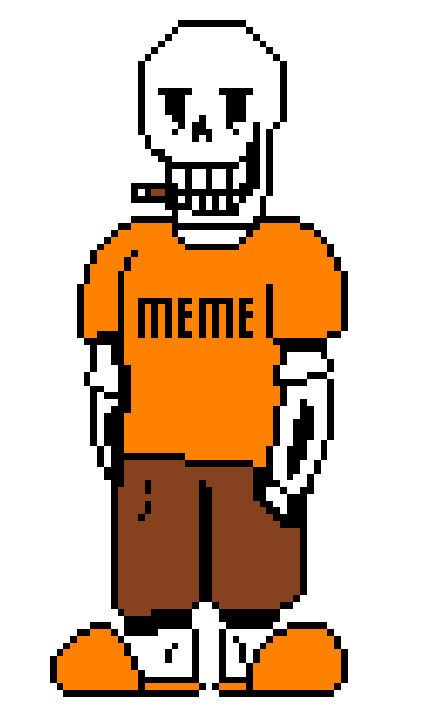 Underswap Papyrus Casual Sprite By Ironpig101 On Deviantart