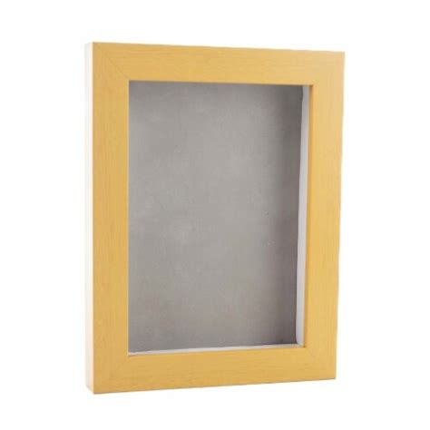 4x6 Shadow Box Frame Natural Wood 34 Depth Light Grey Suede Backing Uv Acrylic 4x6 Pick