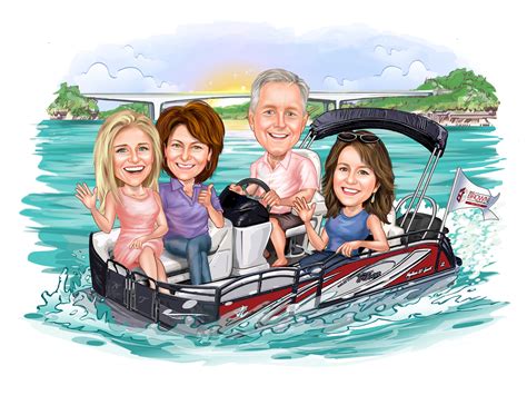 Digital Caricatures Boat Company Caricatures By Jenae On Dribbble