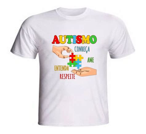 Camiseta Autismo Branca Feminina Camisa Autista Ame Respeite