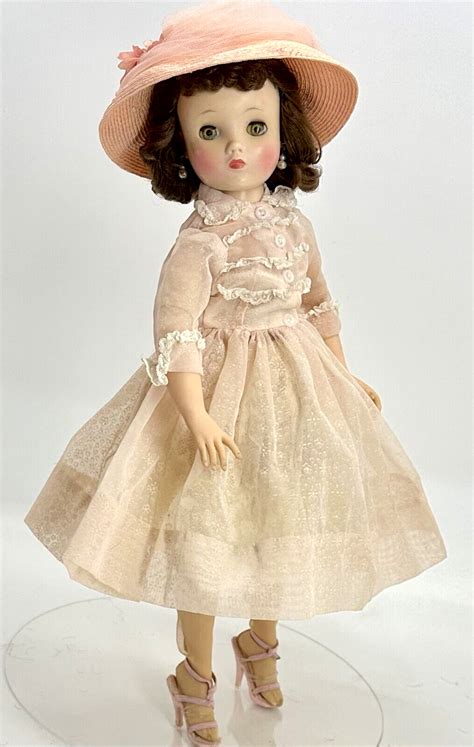 Vintage 1958 Madame Alexander Elise Doll Tagged Dress Hat Original