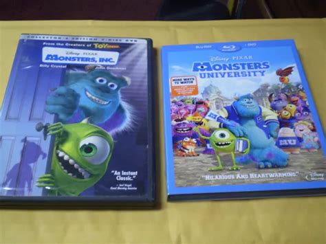 2 Disney Pixar Blu Raydvd Lot Monsters Inc University W