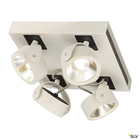 Applique et plafonnier intérieur SLV KALU quad carré blanc noir LED