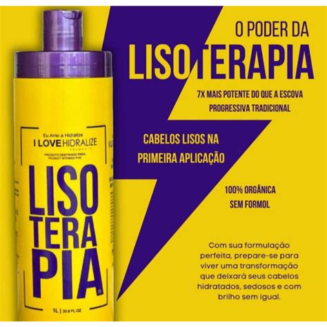 Lisoterapia Capilar Estraga O Cabelo - Progressiva Lisoterapia 1L - Orgânica e Sem Formol Mais Protetor ...