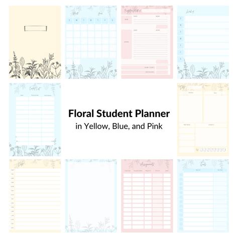 Printable Floral Planner - Etsy