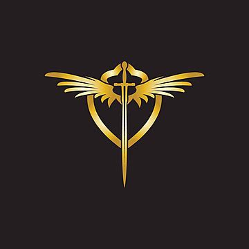 Gold Winged Sword With Shield Vector Icon Symbol Security Shield Vector