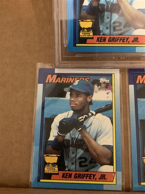 1990 Topps Ken Griffey Jr All Star Rookie Card Error Card Bloody