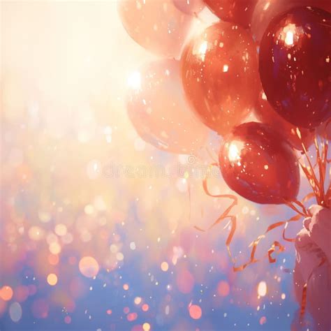 Bokeh Beauty Balloons Add A Dreamy Touch To The Background Stock