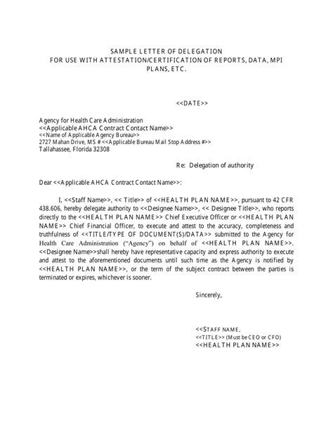 Letter Of Attestation Template