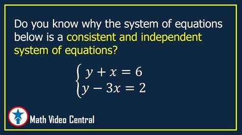 Consistent And Independent Systems Of Equations Algebra Grade Math