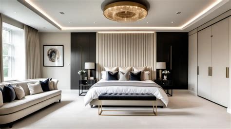 Luxurious London Mansion Master Bedroom with Modern Elegance | MUSE AI