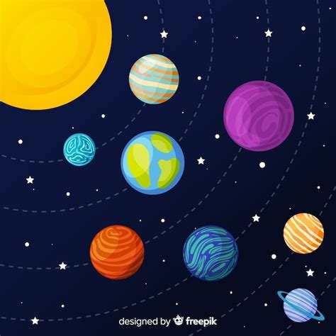 Conjunto De Pegatinas De Planetas Dibujados A Mano Vector Gratis