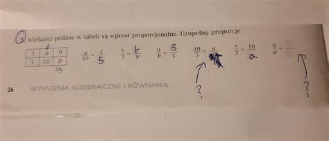 Wielkości podane w tabeli są wprost proporcjonalne Uzupełnij