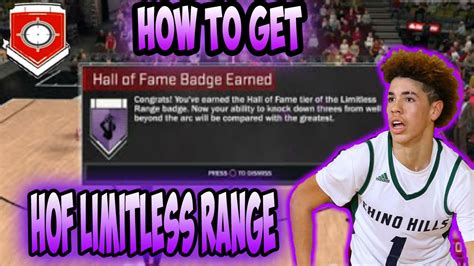 NBA 2K17 TIPS HOW TO GET HOF LIMITLESS RANGE BADGE YouTube