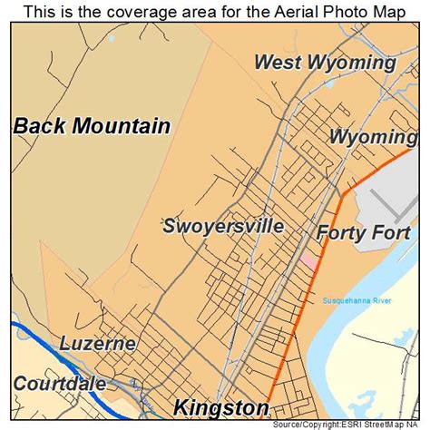 Aerial Photography Map of Swoyersville, PA Pennsylvania