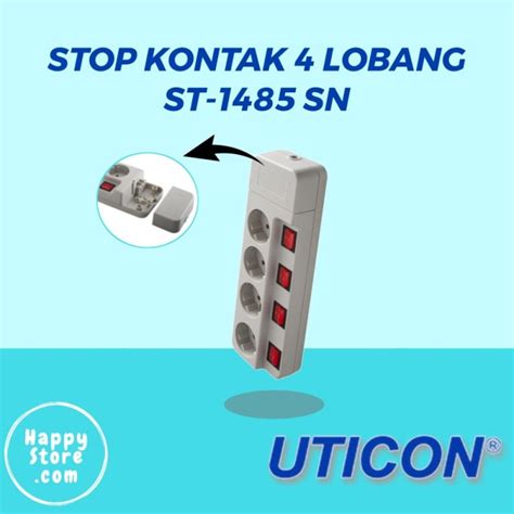 Jual Promo Stop Kontak Lobang Arde Switch Tersendiri Panel Uticon