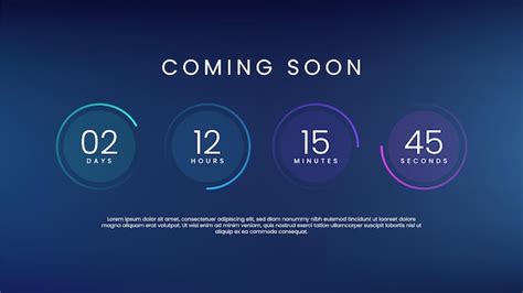 Premium Vector Colorful Coming Soon Countdown Timer For Website