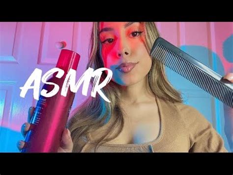 Asmr Hair Styling Role Play Braiding Parting Mousse Curly Wavy Look