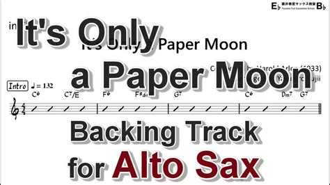 Its Only A Paper Moon Backing Track With Sheet Music For Alto Sax