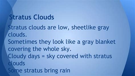 Types Of Clouds Ppt