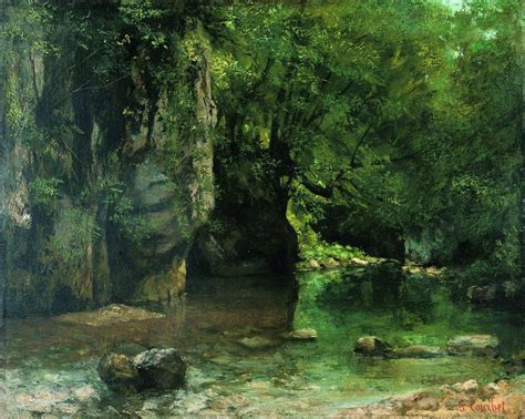 The Shaded Stream At The Puits Noir By Gustave Courbet Realistic Isn