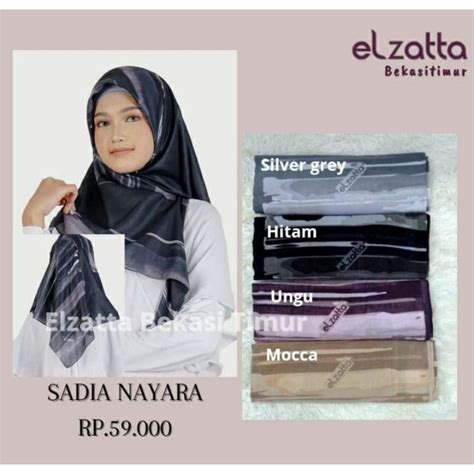 Jual Elzatta Hijab Jilbab Segi Empat Sadia Nayara Jilbab Elzatta