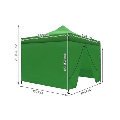 Cort Pavilion Pliabil Cu Pereti Laterali De Gradina Pvc D X