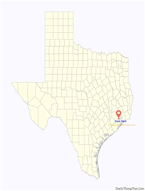 Map of Deer Park city, Texas