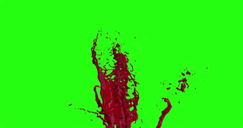 Blood Splatter On The Wall On A Green Screen Background Stock Footage