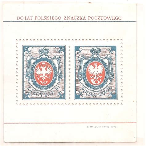 130 Lat Polskiego Znaczka Pocztowego Fi 96 Warszawa Kup Teraz Na