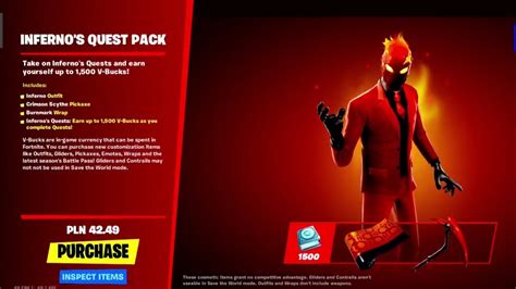 Inferno S Quest Pack Is Back Fortnite Item Shop Youtube