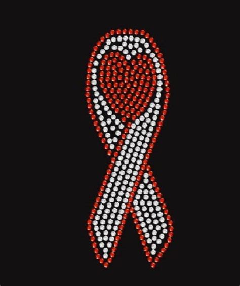 Heart Disease Awareness Ribbon Rhinestone by WestCoastRhinestone2