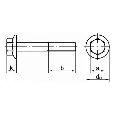 Din Sechskantschraube Mit Flansch M X Galv Verzinkt
