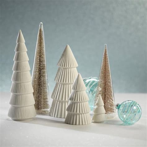 White Ceramic Holiday Tree Holiday Tree Holiday Tabletop Christmas Tree