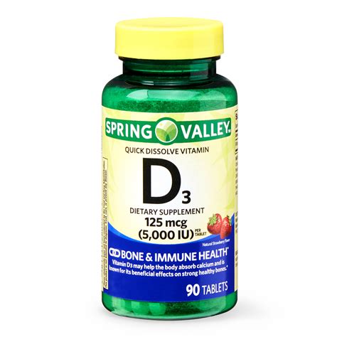 Spring Valley Quick Dissolve Vitamin D Tablets Mcg Iu