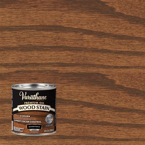 Gunstock Varathane Premium Oil Based Interior Wood Stain 211805 Half