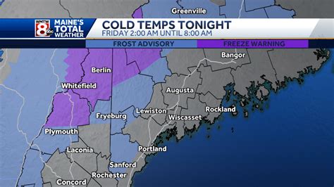 First Widespread Frostfreeze Expected Inland