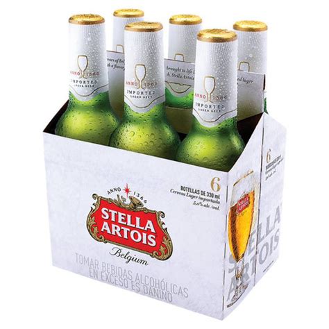 Cerveza Stella Artois Six Pack Botella 330Ml Bodegaelvis