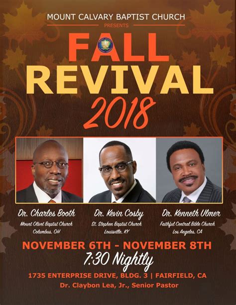 Mount Calvary Baptist Church Fall Revival • Faith In The Bay