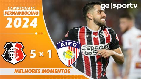 SANTA CRUZ 5 X 1 AFOGADOS MELHORES MOMENTOS CAMPEONATO PERNAMBUCANO