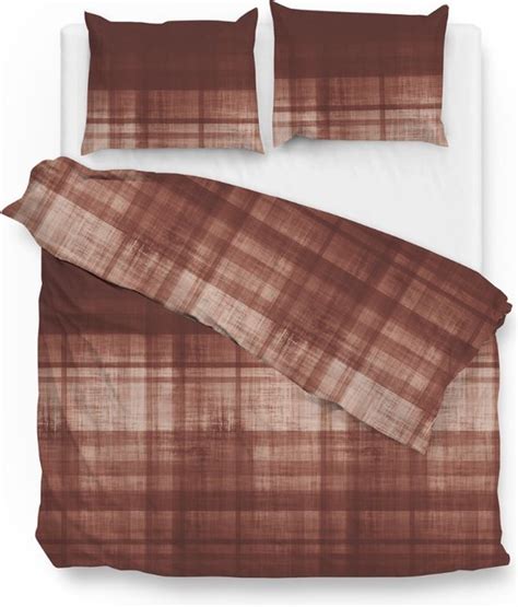 Warme Flanel Dekbedovertrek Duco Rood Lits Jumeaux 240x200 220