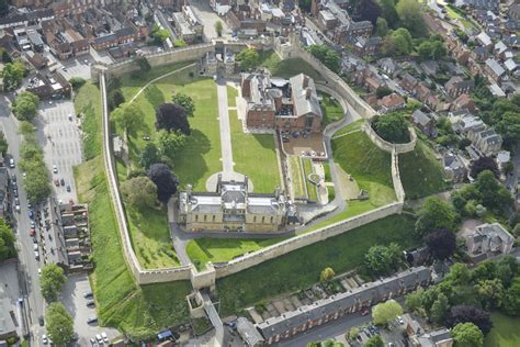 Lincoln Castle Aerial View From West Castle Studies Trust Blog