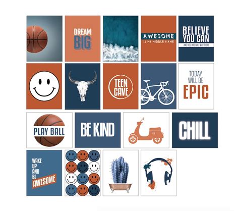 Boys Room Wall Art Boys Room Print Set Teen Boy Wall Decor - Etsy