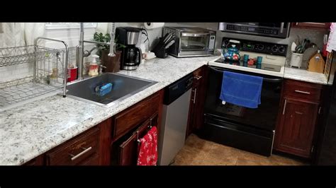 Diy Budget Friendly Faux Granite Kitchen Countertop Under 300 Youtube