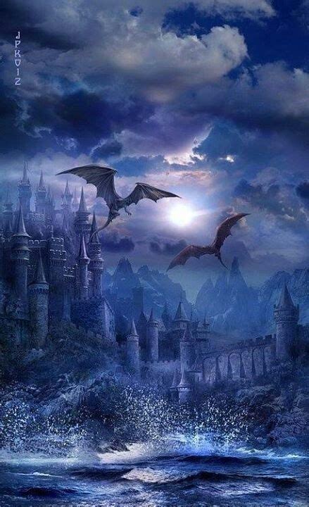 Dragons Castle Fantasy Fantasy Landscape Dragon Art Fantasy Art